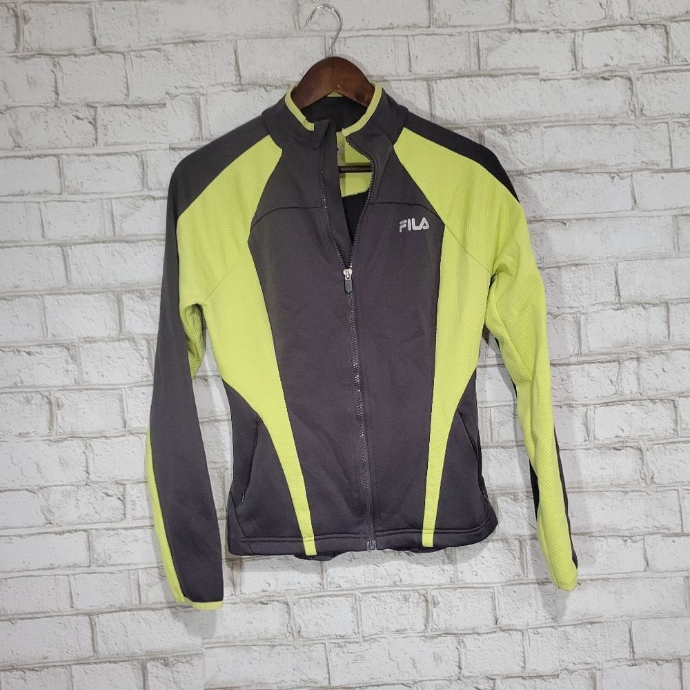 FILA gray full zip athletic sweatshirt/jacket